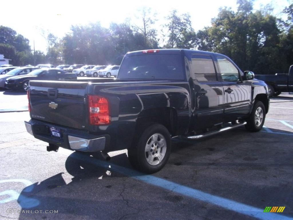 2008 Silverado 1500 LT Crew Cab - Dark Blue Metallic / Ebony photo #3