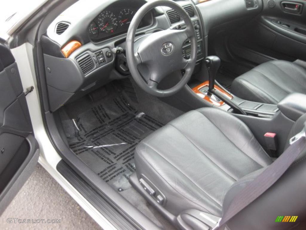 Charcoal Interior 2002 Toyota Solara SLE V6 Coupe Photo #38534955