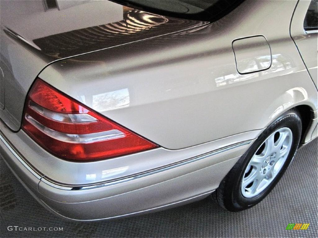 2002 S 500 Sedan - Desert Silver Metallic / Java photo #10