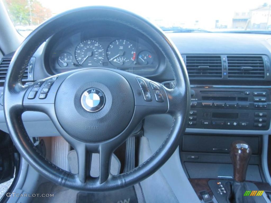 2003 BMW 3 Series 325i Coupe Grey Dashboard Photo #38537391