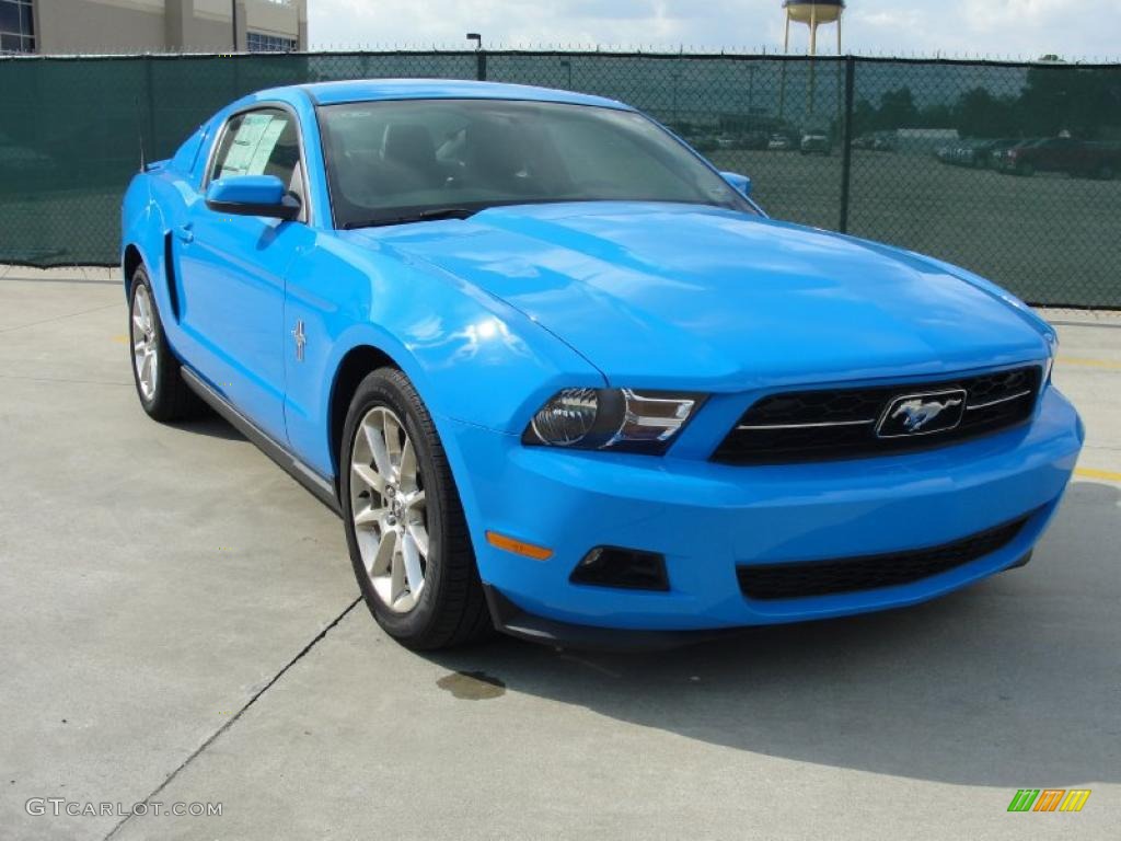 2011 Mustang V6 Premium Coupe - Grabber Blue / Charcoal Black photo #1