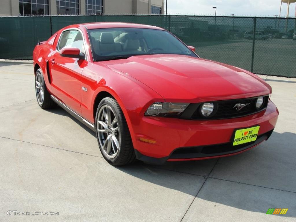 2011 Mustang GT Premium Coupe - Race Red / Stone photo #1