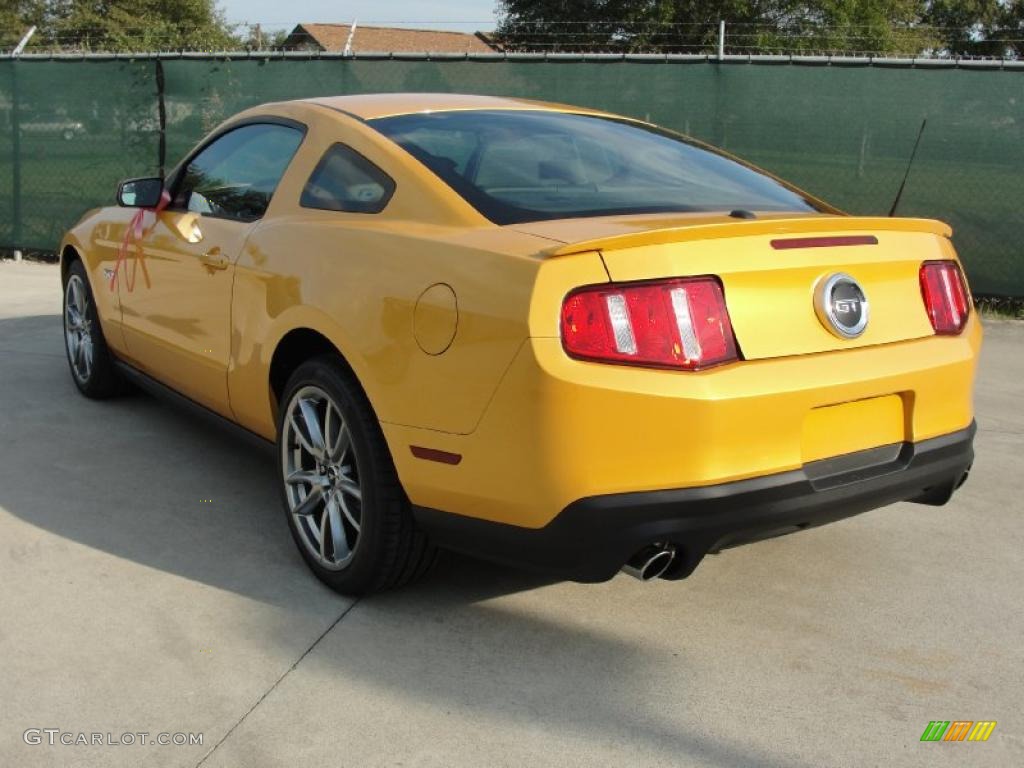 2011 Mustang GT Premium Coupe - Yellow Blaze Metallic Tri-coat / Charcoal Black photo #5