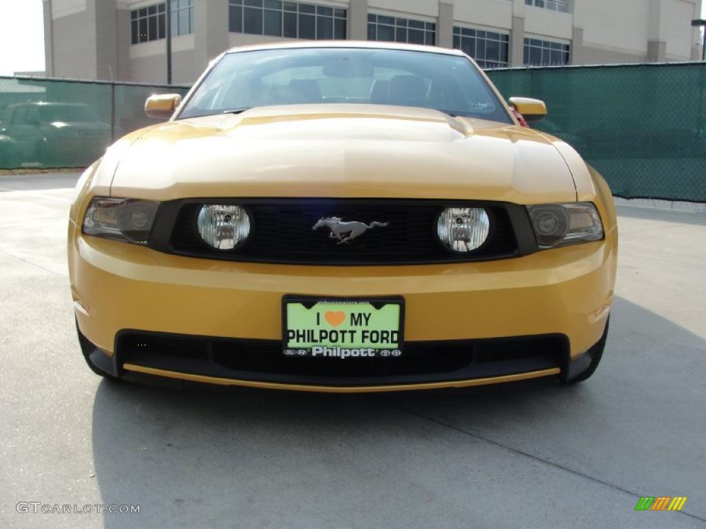 2011 Mustang GT Premium Coupe - Yellow Blaze Metallic Tri-coat / Charcoal Black photo #8