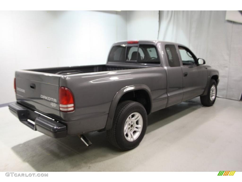 2003 Dakota SXT Club Cab - Graphite Metallic / Dark Slate Gray photo #6