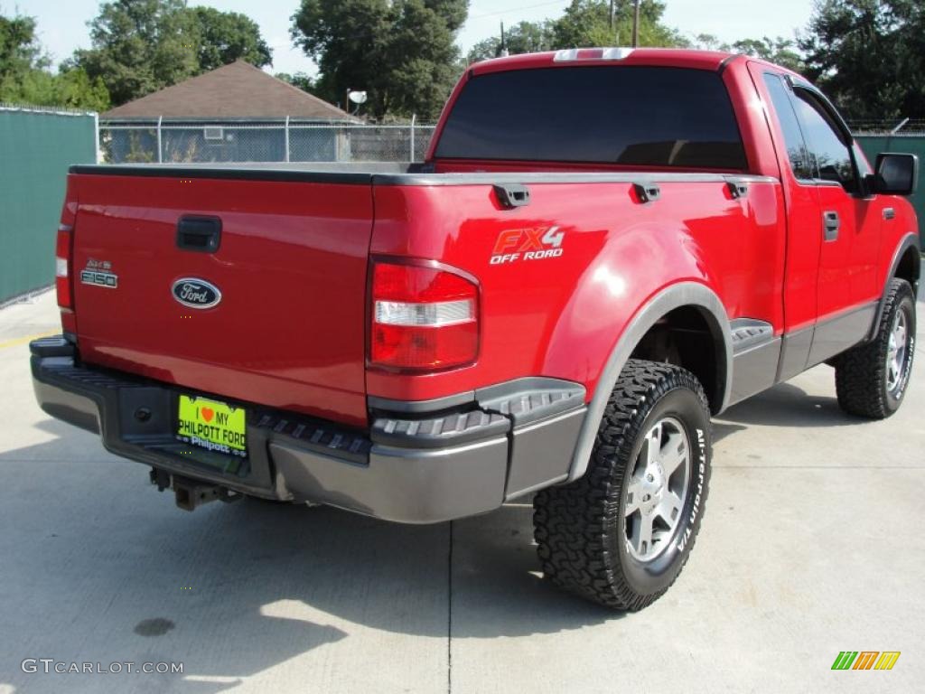 2004 F150 FX4 Regular Cab 4x4 - Bright Red / Black/Medium Flint photo #3