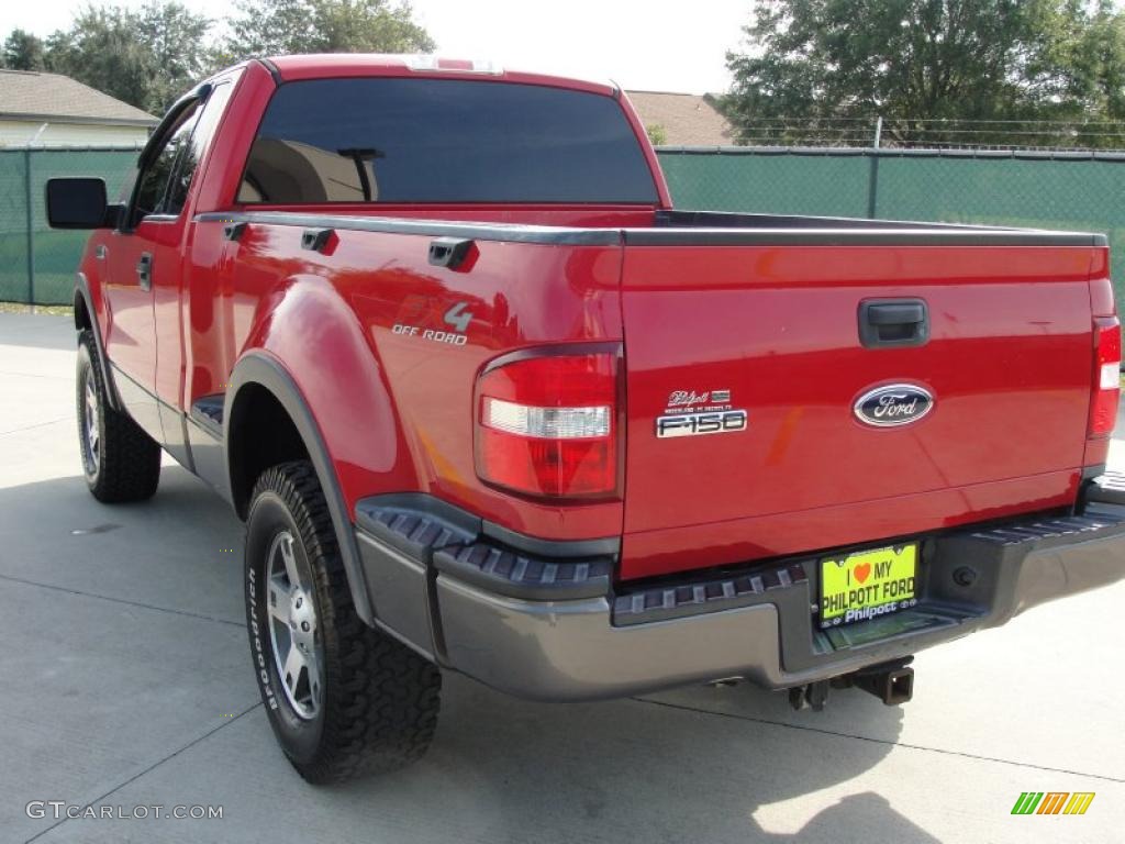 2004 F150 FX4 Regular Cab 4x4 - Bright Red / Black/Medium Flint photo #5