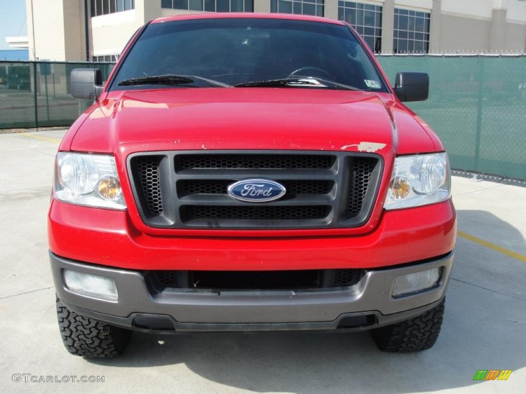 2004 F150 FX4 Regular Cab 4x4 - Bright Red / Black/Medium Flint photo #8