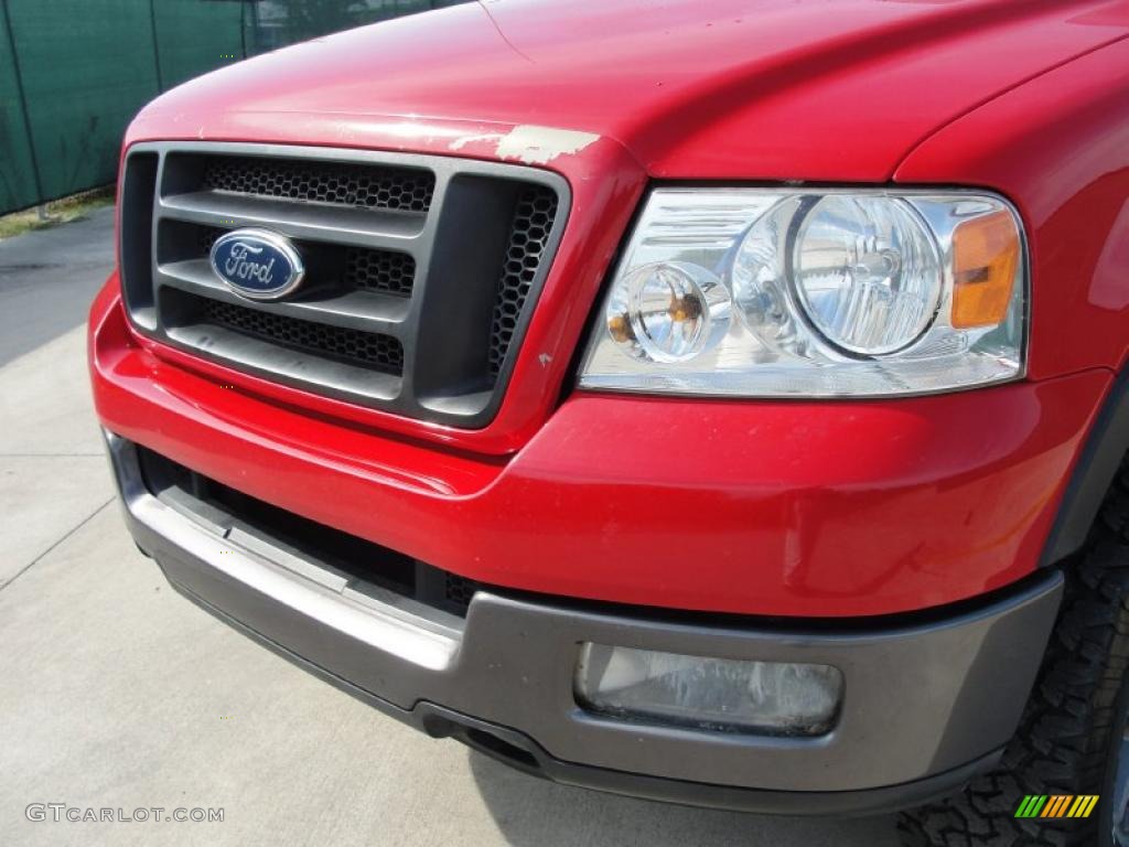 2004 F150 FX4 Regular Cab 4x4 - Bright Red / Black/Medium Flint photo #11