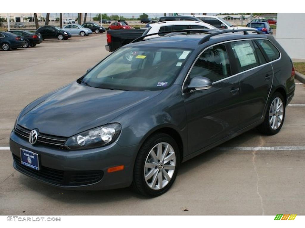 2011 Jetta TDI SportWagen - Platinum Gray Metallic / Titan Black photo #3