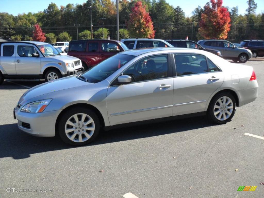 2007 Accord LX V6 Sedan - Alabaster Silver Metallic / Black photo #1