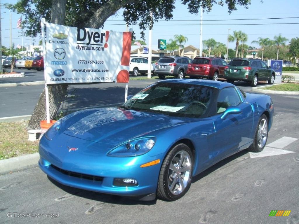 2010 Corvette Coupe - Jetstream Blue Metallic / Titanium Gray photo #1