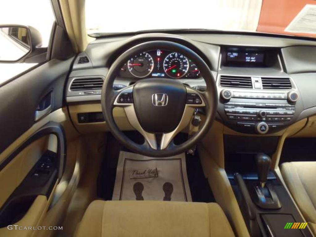 2008 Honda Accord LX-S Coupe Ivory Dashboard Photo #38550821