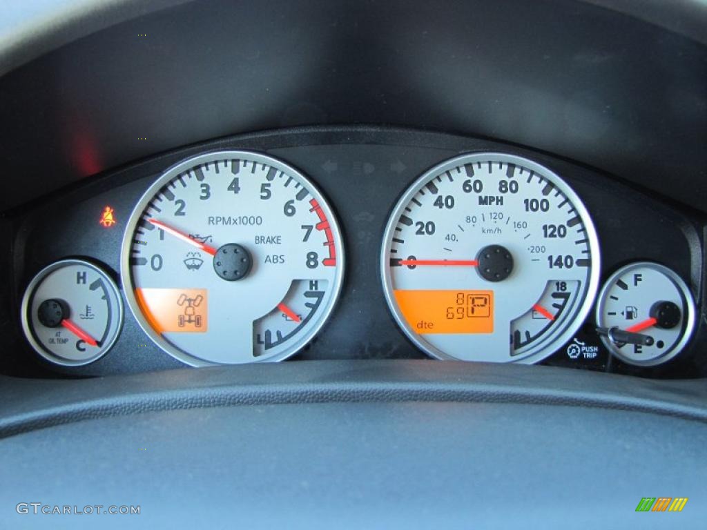 2011 Nissan Frontier Pro-4X Crew Cab 4x4 Gauges Photo #38552909