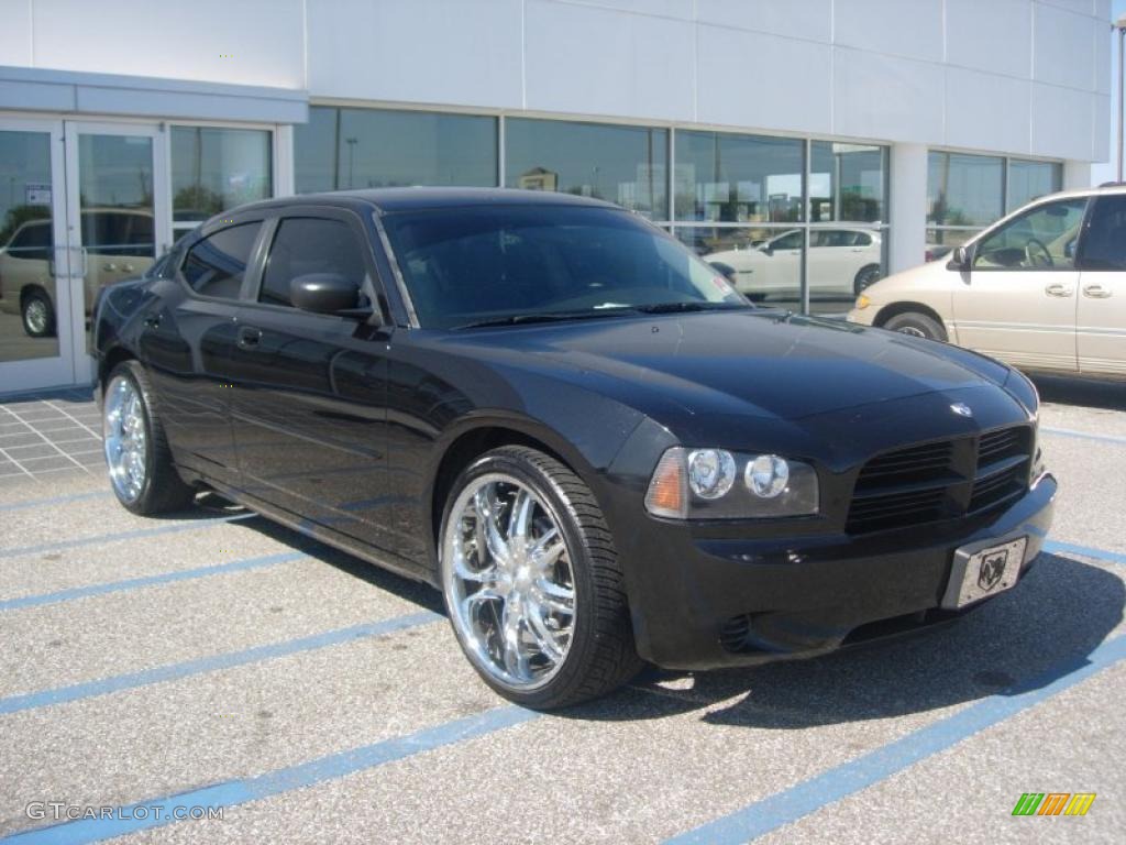 Brilliant Black Crystal Pearl 2007 Dodge Charger Standard Charger Model Exterior Photo #38557093