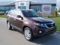 2011 Dark Cherry Kia Sorento LX V6  photo #1