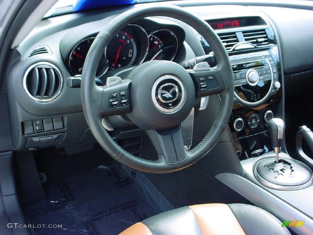 2009 Mazda RX-8 Grand Touring Dune Beige Steering Wheel Photo #38559993