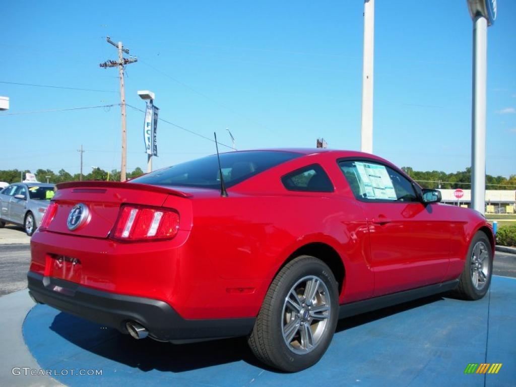 2011 Mustang V6 Premium Coupe - Red Candy Metallic / Charcoal Black photo #3