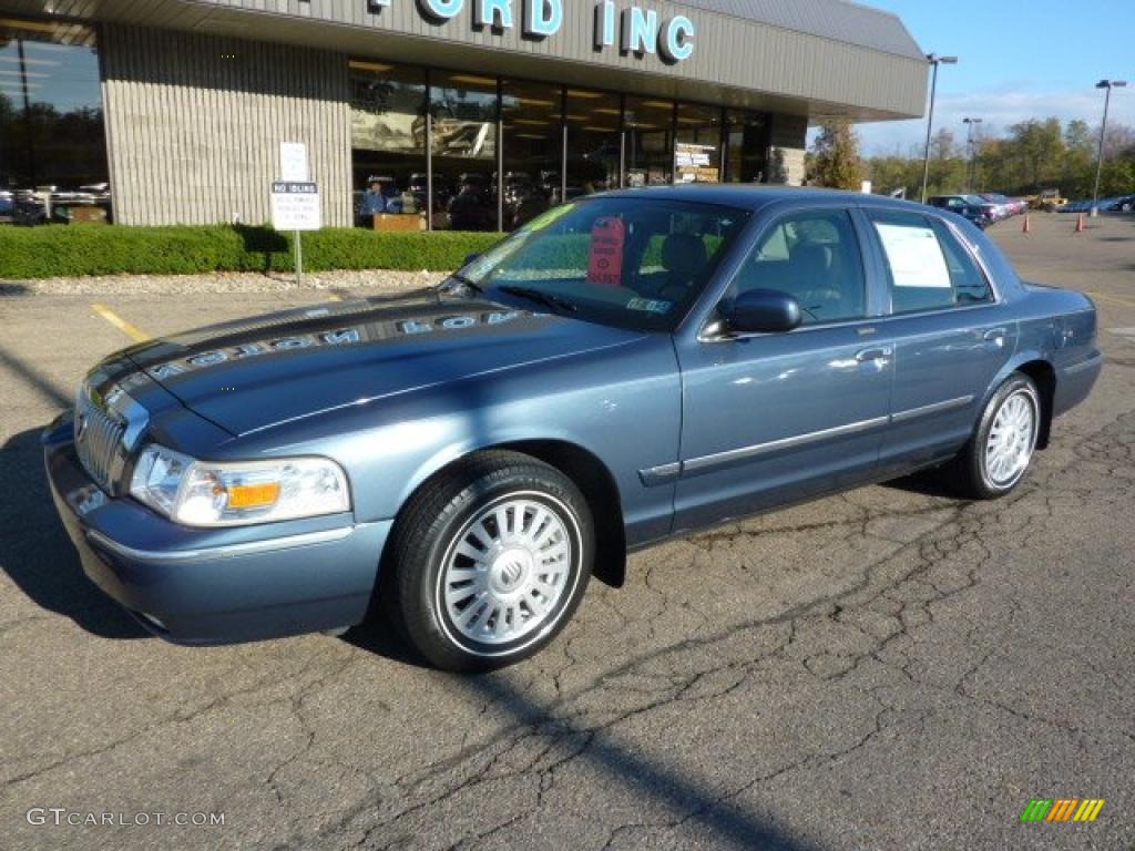 2008 Grand Marquis LS - Norsea Blue Metallic / Medium Light Stone photo #8