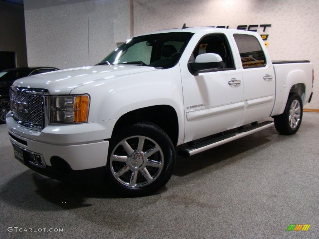 2009 Sierra 1500 Denali Crew Cab AWD - Summit White / Ebony photo #1