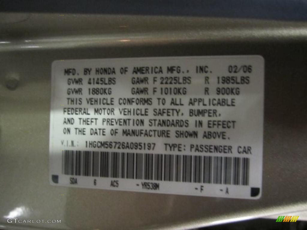 2006 Accord EX Sedan - Desert Mist Metallic / Ivory photo #5