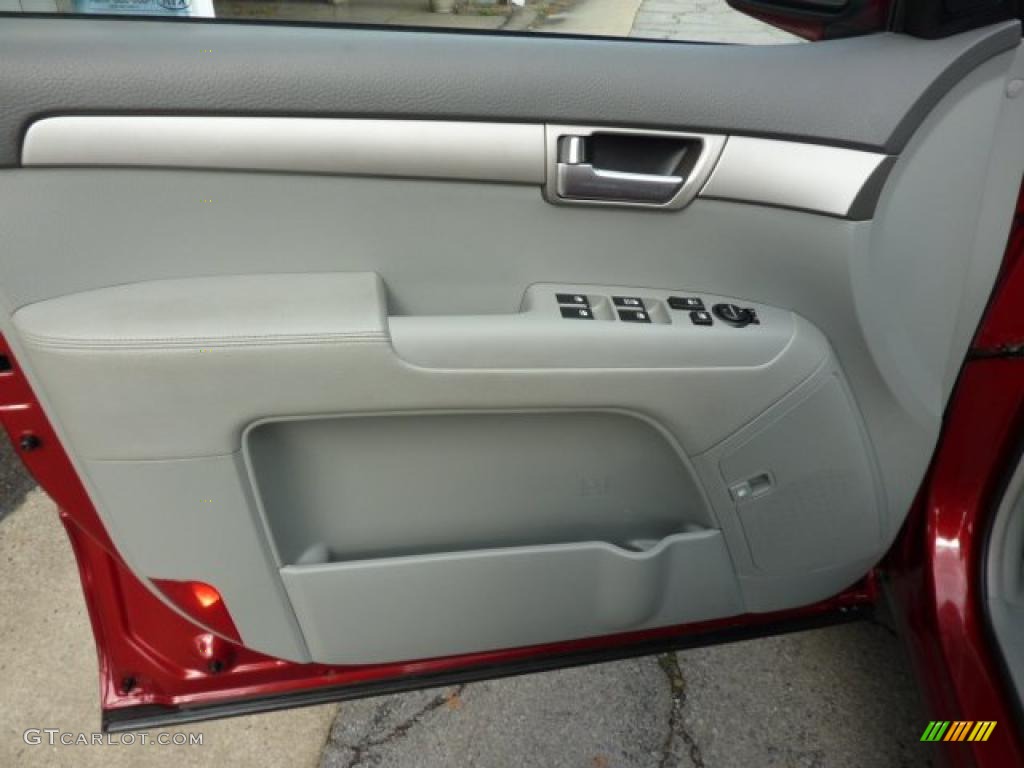 2009 Kia Borrego LX V6 4x4 Gray Door Panel Photo #38566501