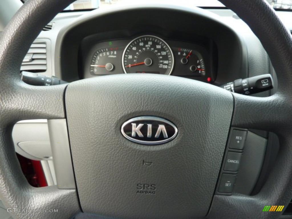 2009 Kia Borrego LX V6 4x4 Gray Steering Wheel Photo #38566645