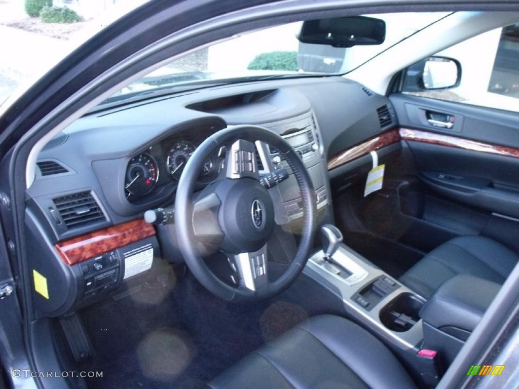 Off Black Interior 2010 Subaru Outback 2.5i Limited Wagon Photo #38566757