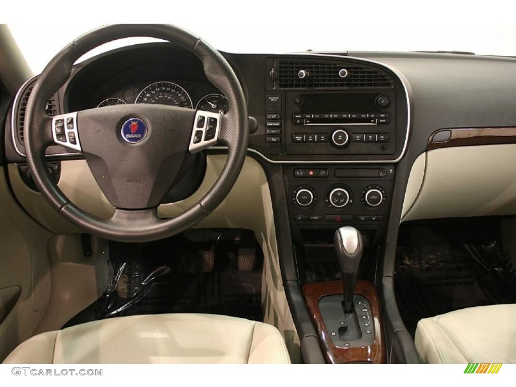 2008 Saab 9-3 2.0T Sport Sedan Parchment Dashboard Photo #38567833