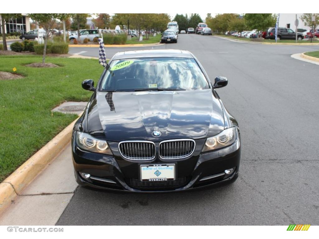 2009 3 Series 335xi Sedan - Jet Black / Black photo #1