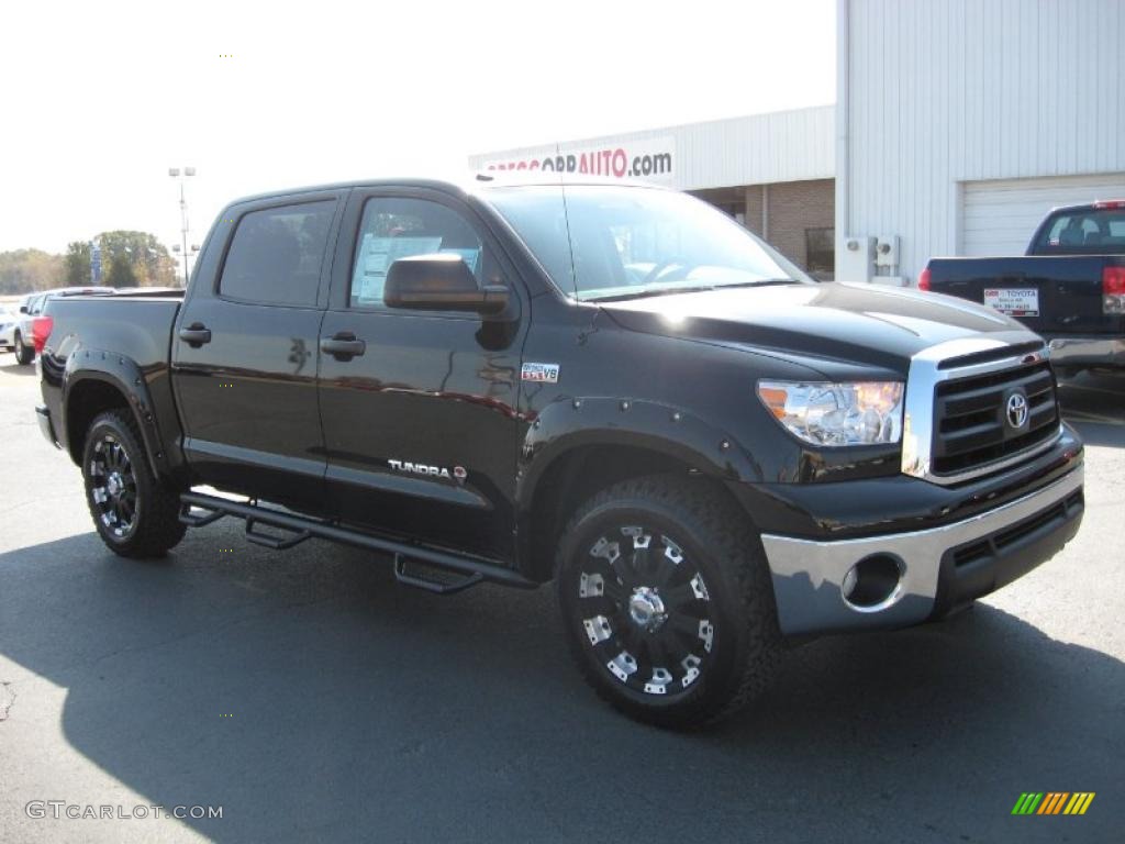 2011 Tundra CrewMax 4x4 - Black / Graphite Gray photo #1