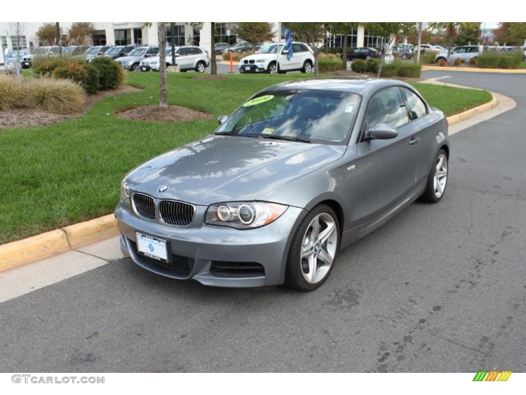 2009 1 Series 135i Coupe - Space Grey Metallic / Black photo #2