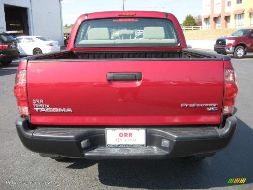2007 Tacoma V6 PreRunner Double Cab - Impulse Red Pearl / Graphite Gray photo #5