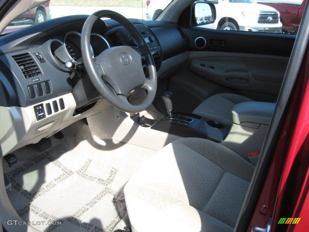 2007 Tacoma V6 PreRunner Double Cab - Impulse Red Pearl / Graphite Gray photo #10