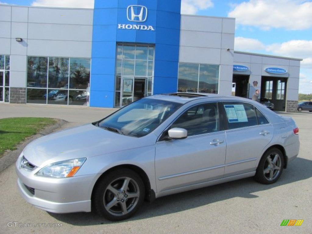 2003 Accord EX Sedan - Satin Silver Metallic / Black photo #1