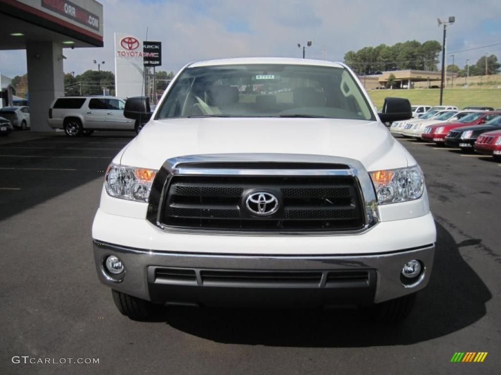 2011 Tundra CrewMax - Super White / Sand Beige photo #8