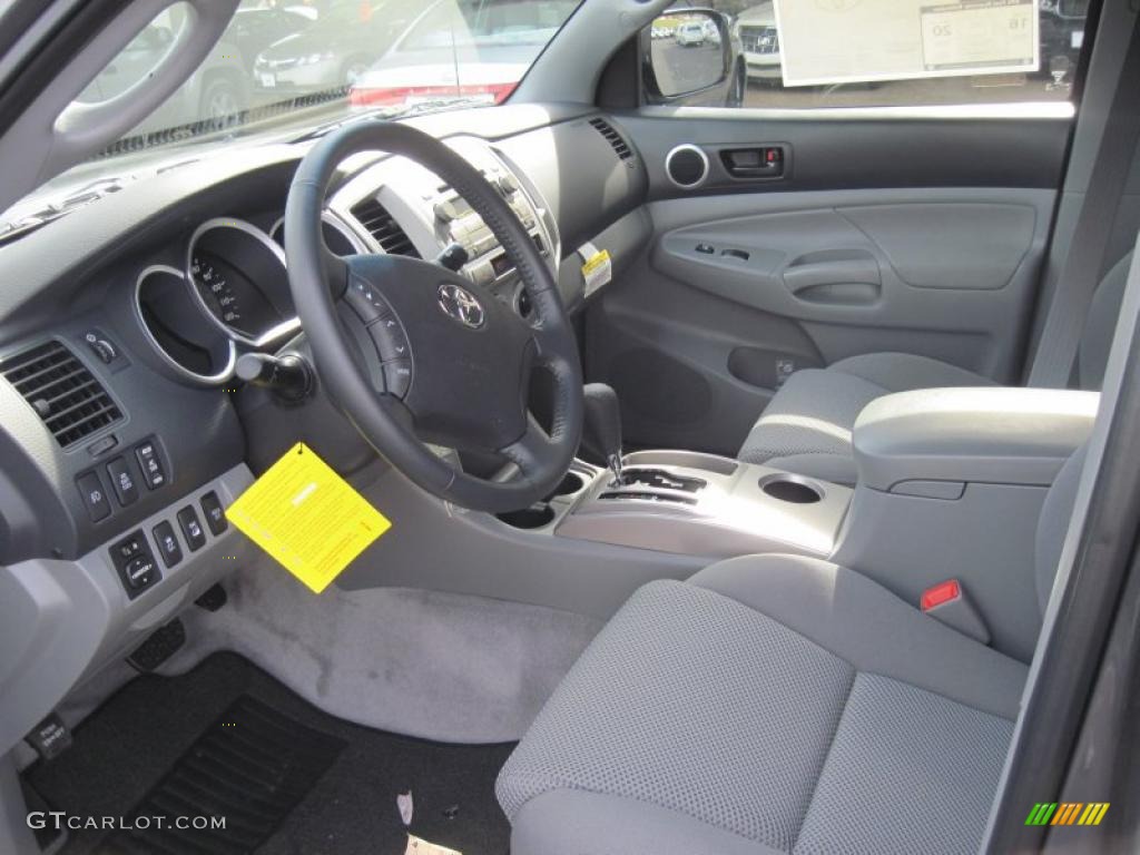 Graphite Gray Interior 2011 Toyota Tacoma V6 TRD Double Cab 4x4 Photo #38572272