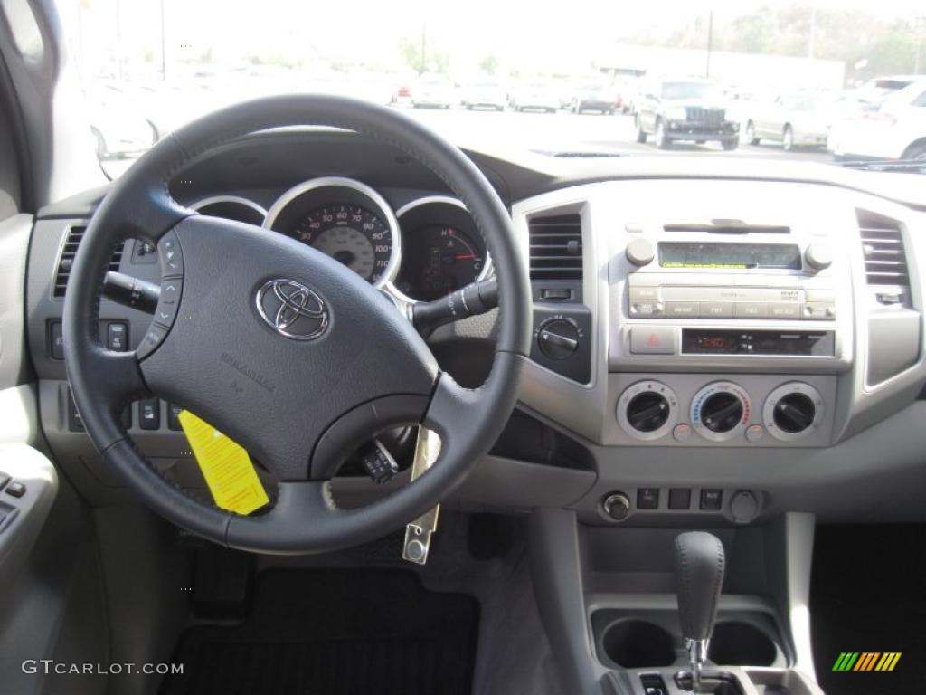 2011 Toyota Tacoma V6 TRD Double Cab 4x4 Graphite Gray Steering Wheel Photo #38572304