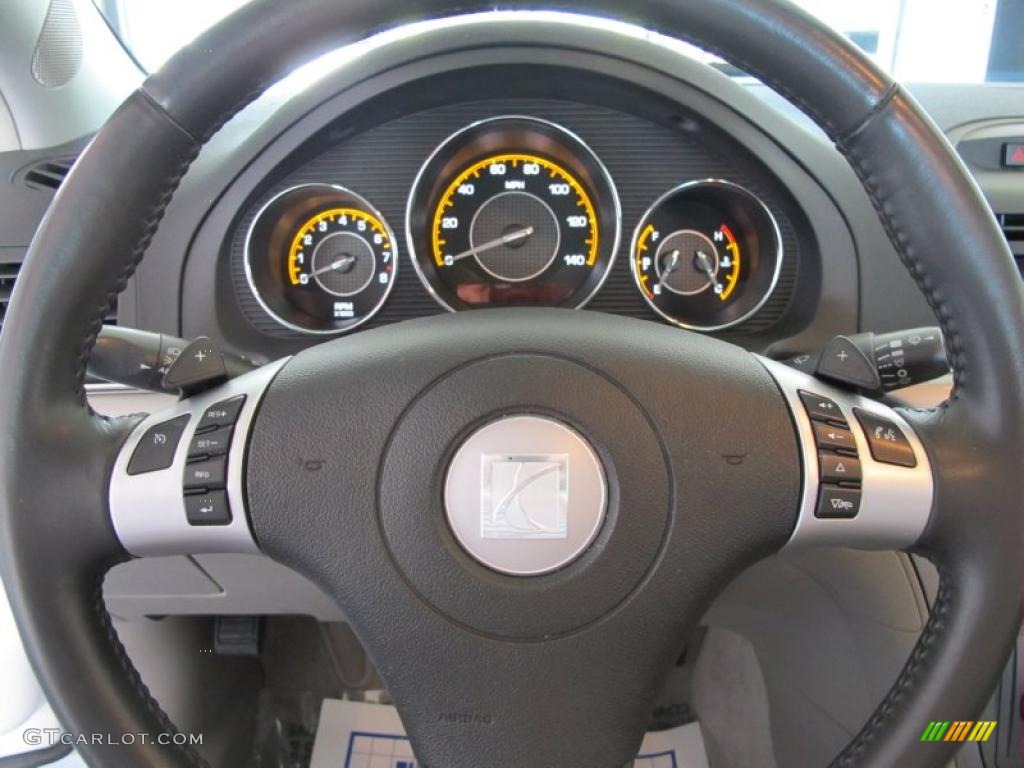2009 Saturn Aura XE Gray Steering Wheel Photo #38572396