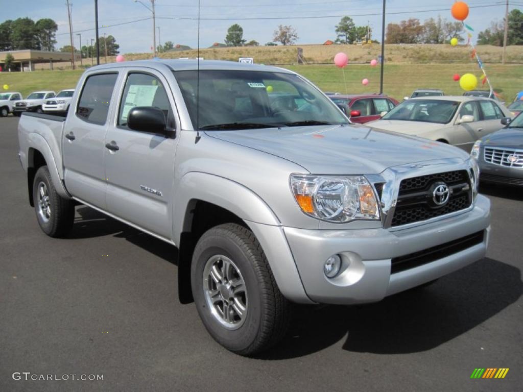 Silver Streak Mica 2011 Toyota Tacoma V6 SR5 PreRunner Double Cab Exterior Photo #38572772