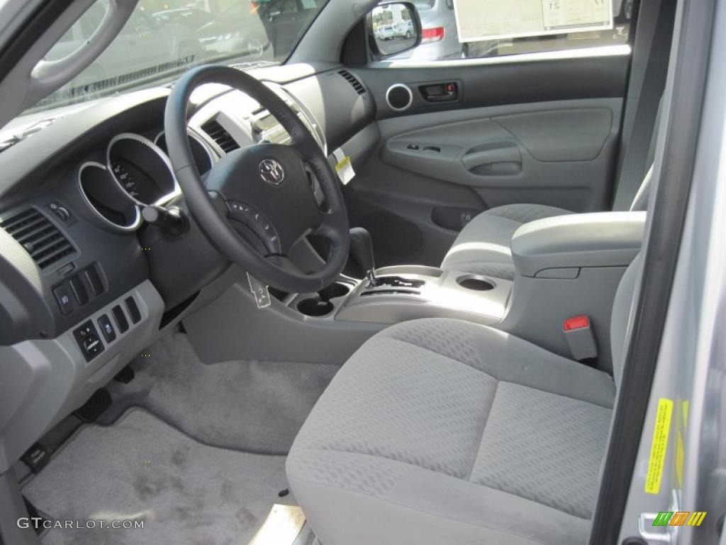 Graphite Gray Interior 2011 Toyota Tacoma V6 SR5 PreRunner Double Cab Photo #38572864