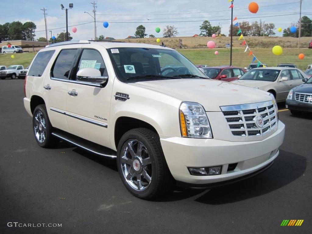 White Diamond Tricoat 2011 Cadillac Escalade Luxury AWD Exterior Photo #38573656