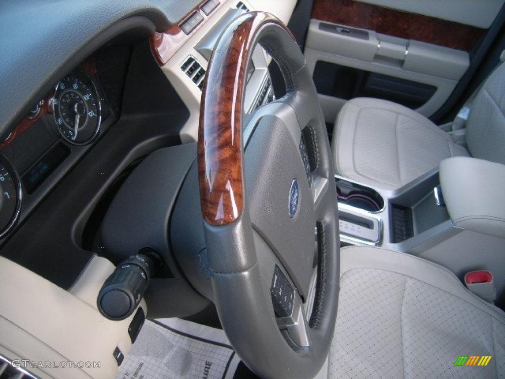 2010 Ford Flex Limited AWD Medium Light Stone Steering Wheel Photo #38574336