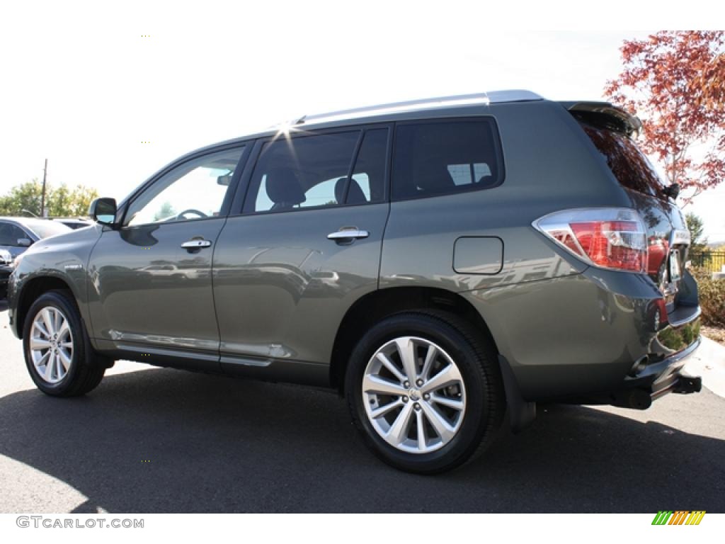 2008 Highlander Hybrid Limited 4WD - Cypress Green Pearl / Sand Beige photo #3