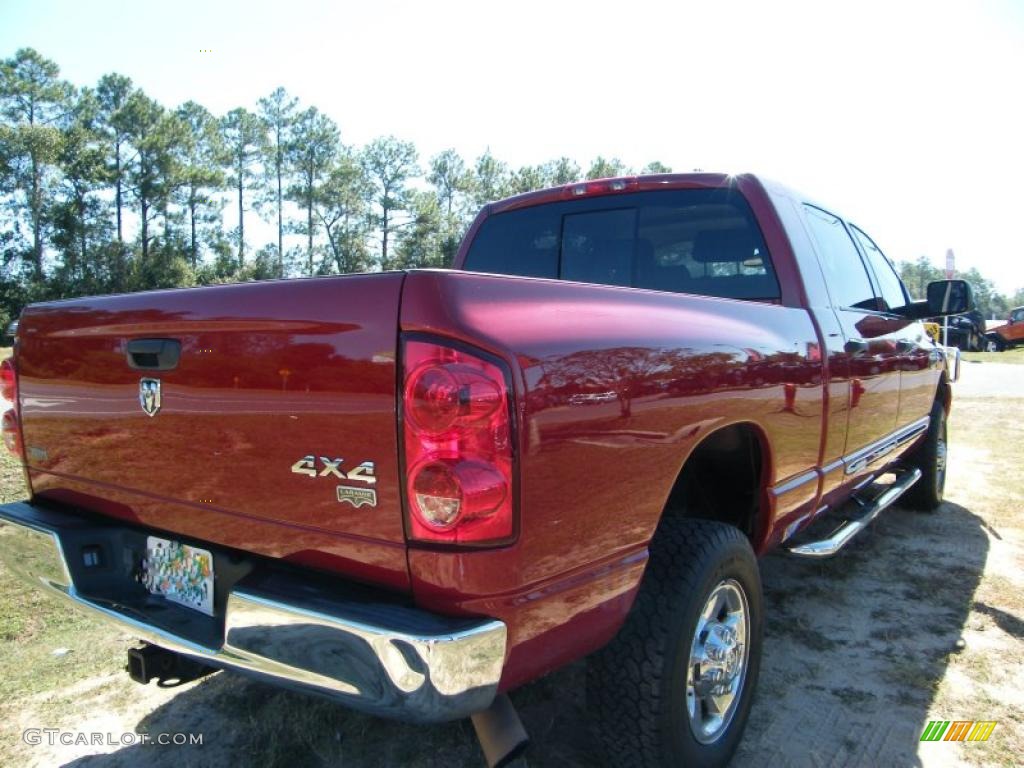 2008 Ram 3500 Laramie Mega Cab 4x4 - Inferno Red Crystal Pearl / Medium Slate Gray photo #5