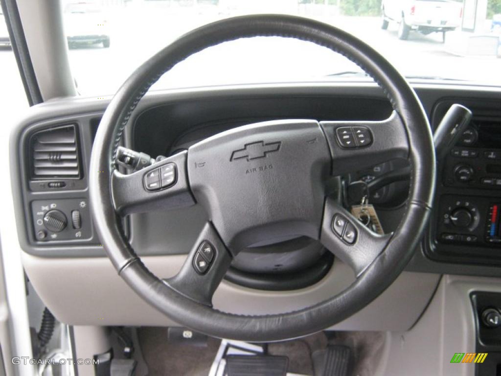 2005 Chevrolet Suburban 1500 LS Gray/Dark Charcoal Steering Wheel Photo #38577076