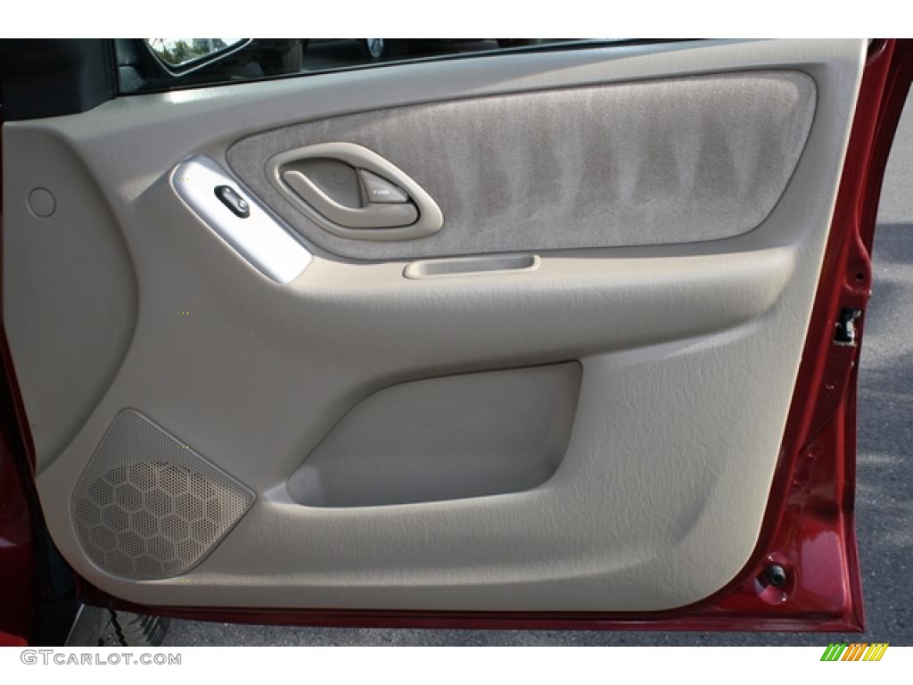2004 Mazda Tribute LX V6 4WD Dark Flint Grey Door Panel Photo #38578552