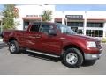 2004 Dark Toreador Red Metallic Ford F150 XLT SuperCab 4x4  photo #1