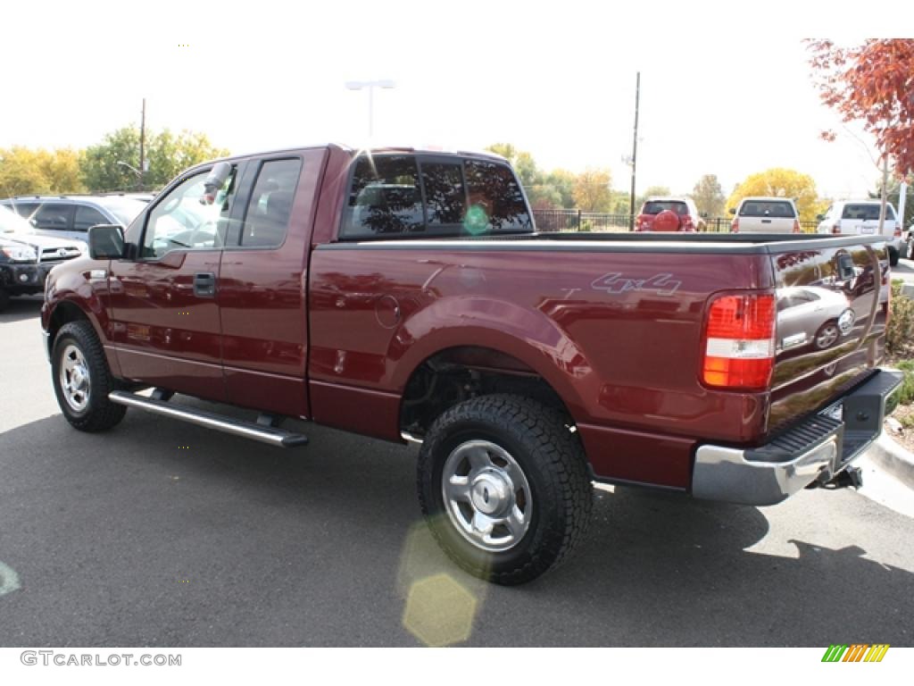 2004 F150 XLT SuperCab 4x4 - Dark Toreador Red Metallic / Dark Flint photo #4