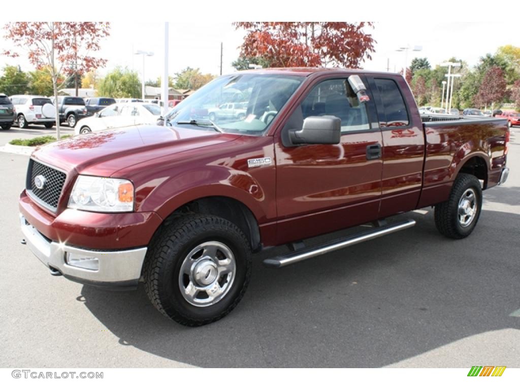 2004 F150 XLT SuperCab 4x4 - Dark Toreador Red Metallic / Dark Flint photo #5